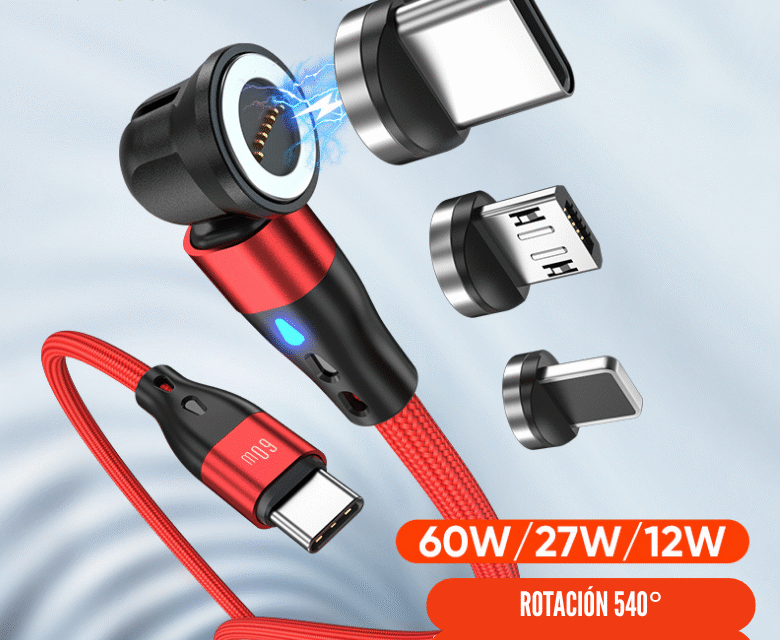 Cable Magnético de Carga Super Rápida 3 en 1