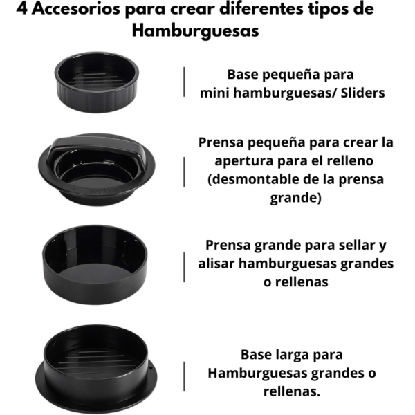 Prensa Para Hamburguesas 3 en 1