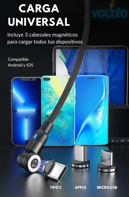 Carga universal Promo pack Cable Magnético 3 en 1 - Vólteo