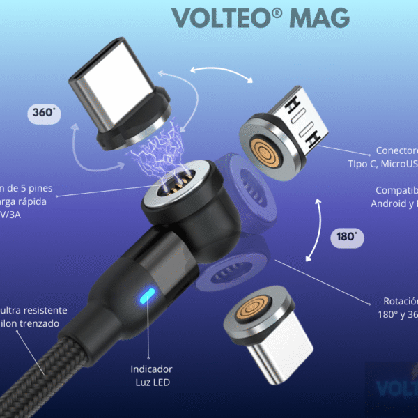 Partes Cable Mag S Promo pack Cable Magnético 3 en 1 - Vólteo