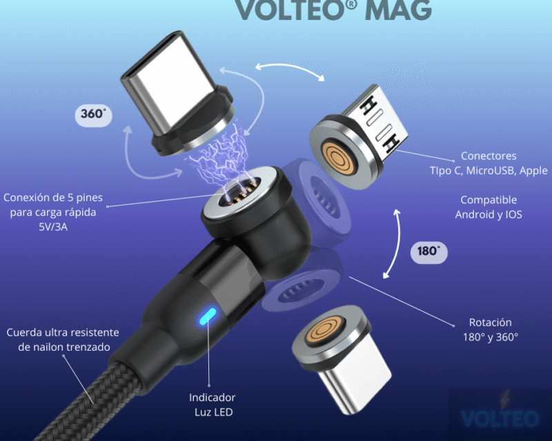 Promo pack Cable Magnético 3 en 1 - Vólteo