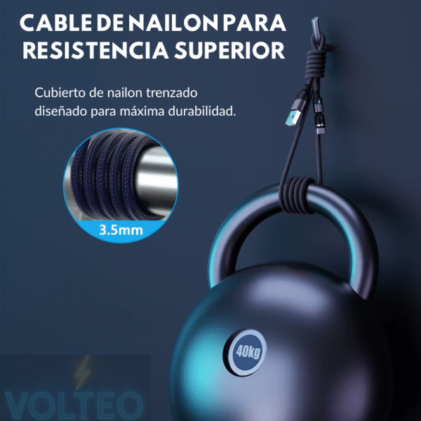resistencia superior Promo pack Cable Magnético 3 en 1 - Vólteo