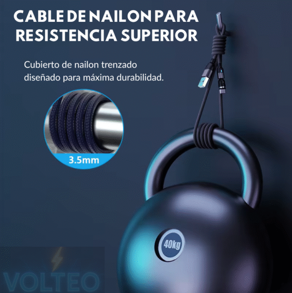 resistencia superior Promo pack Cable Magnético 3 en 1 - Vólteo